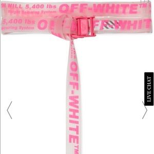 Pink off-white belt